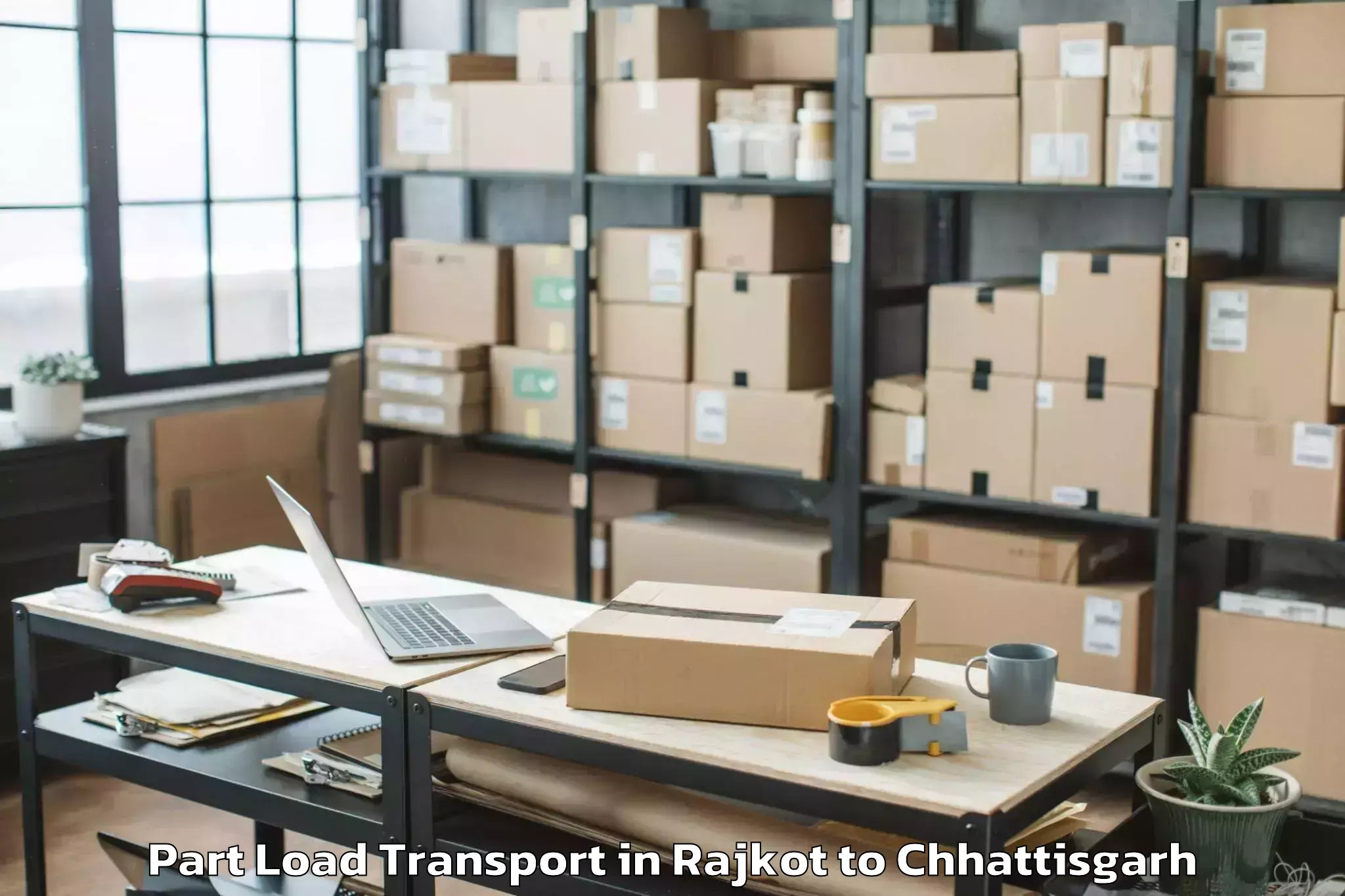 Get Rajkot to Bakavand Part Load Transport